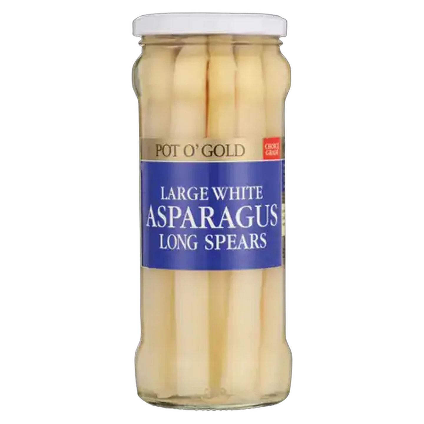 Image of Pot O' Gold Large White Long Asparagus Spears In Brine 530g