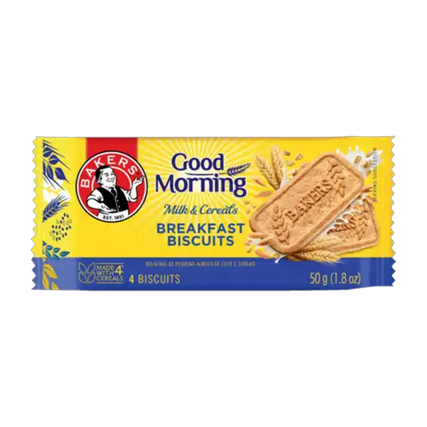 Image of Bakers Good Morning Milk & Cereal Flavoured Breakfast Biscuits 50g