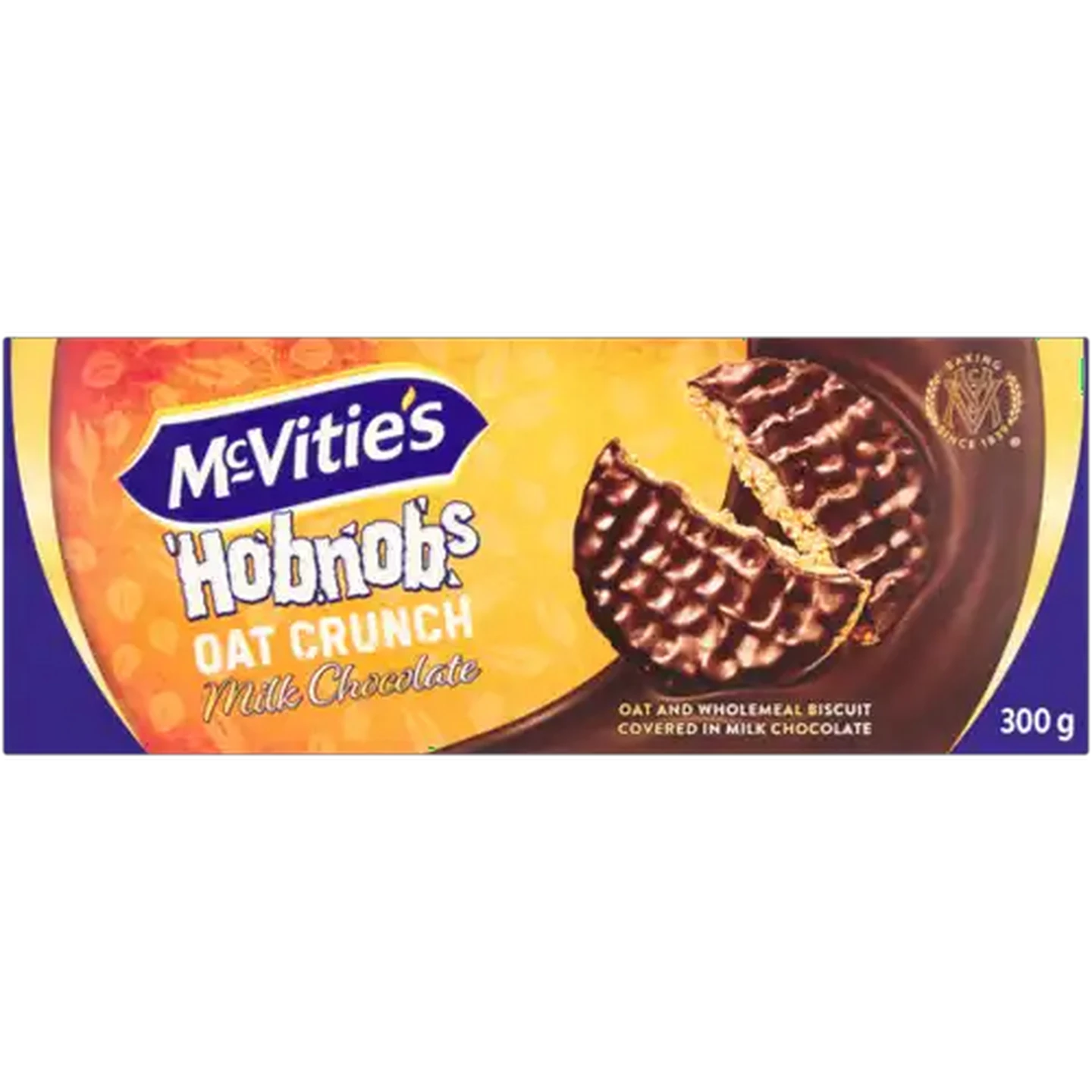 Image of McVitie's Hobnobs Milk Chocolate Oat & Wholemeal Biscuits 300g