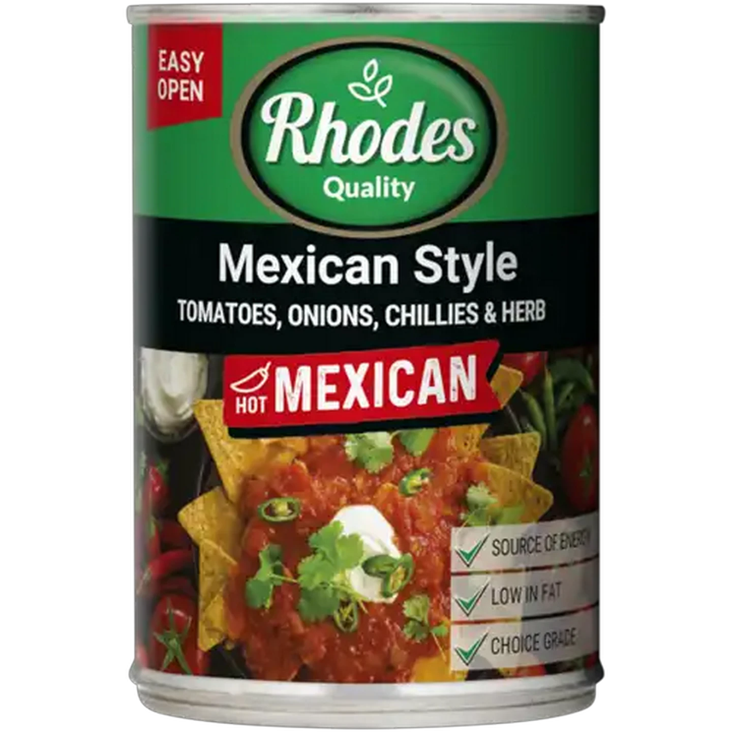 Image of Rhodes Quality Hot Mexican Style Tomatoes 410g