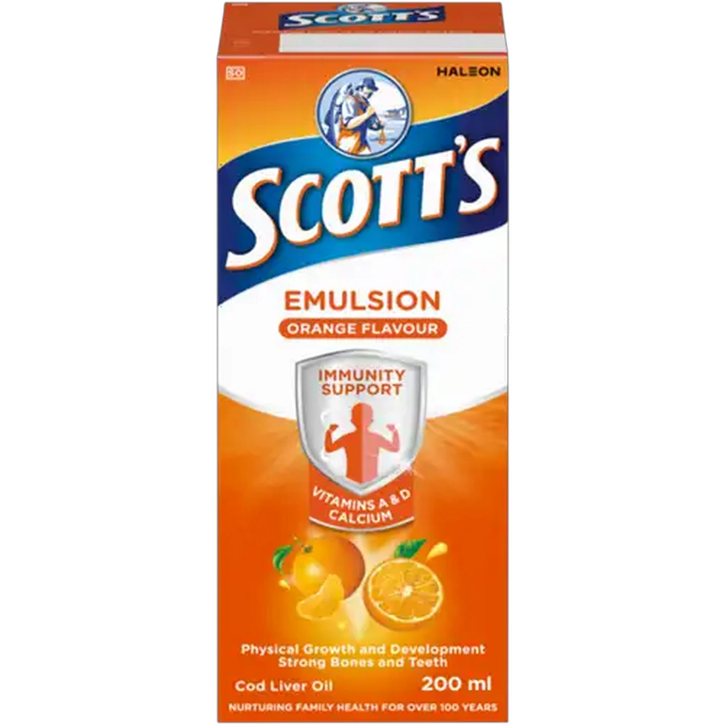 Image of Scott's Orange Flavoured Cod Liver Oil Emulsion 200ml