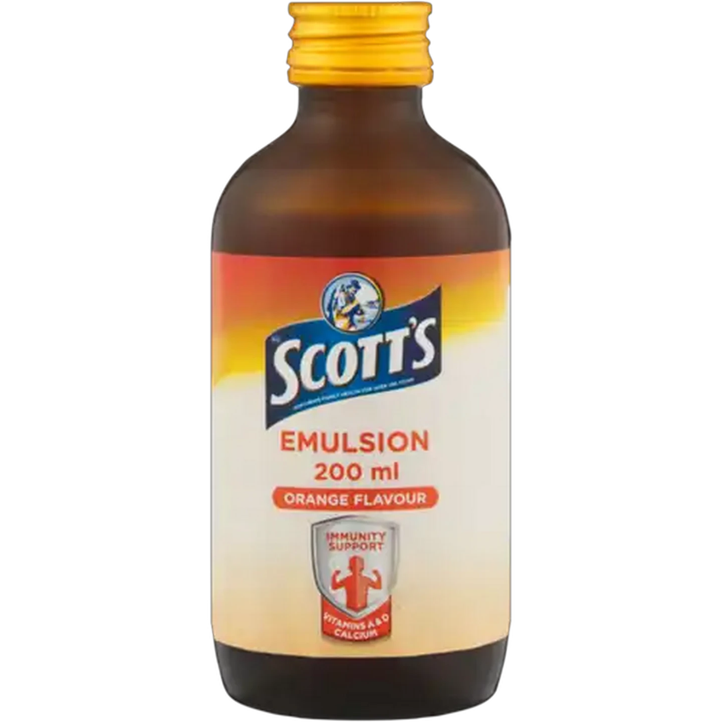 Image of Scott's Orange Flavoured Cod Liver Oil Emulsion 200ml