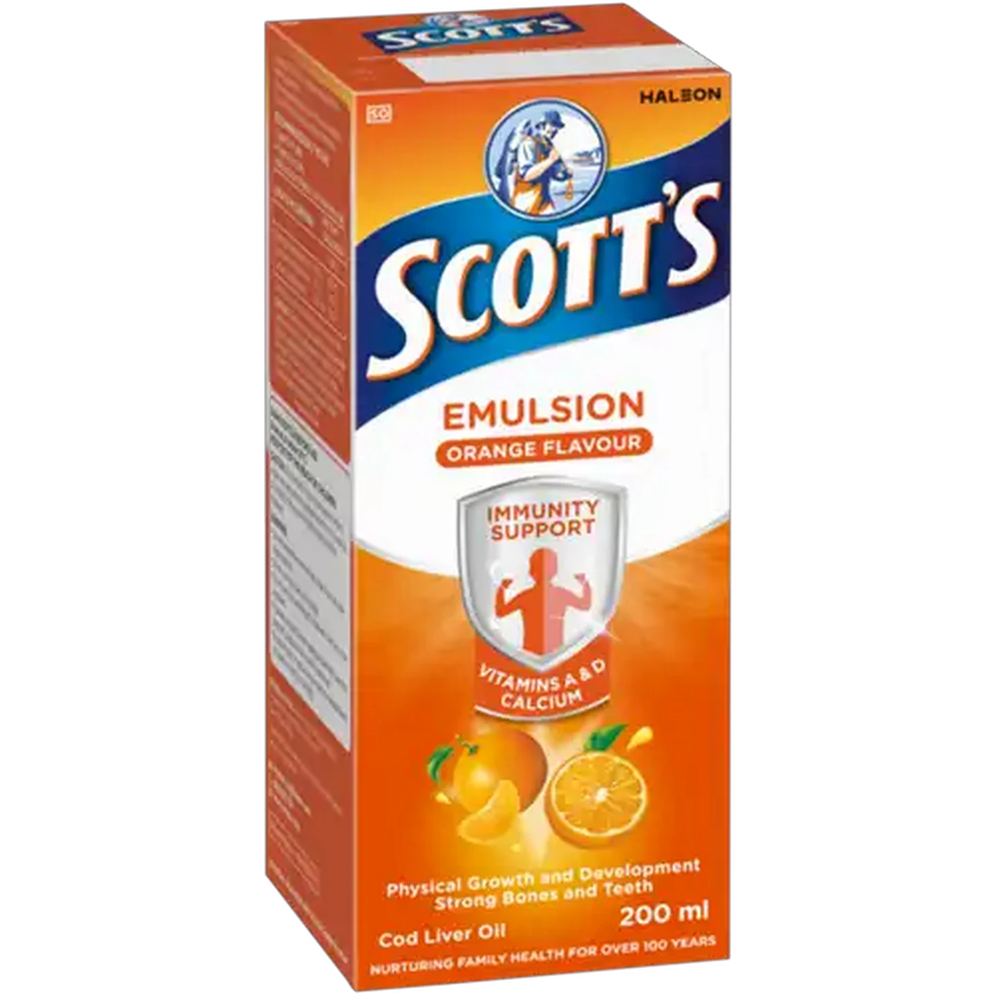 Image of Scott's Orange Flavoured Cod Liver Oil Emulsion 200ml