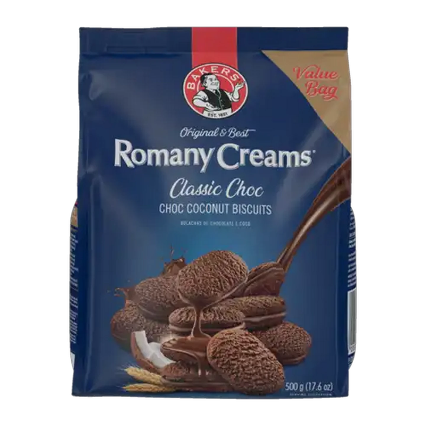 Image of Bakers Romany Creams Classic Chocolate Biscuits 500g