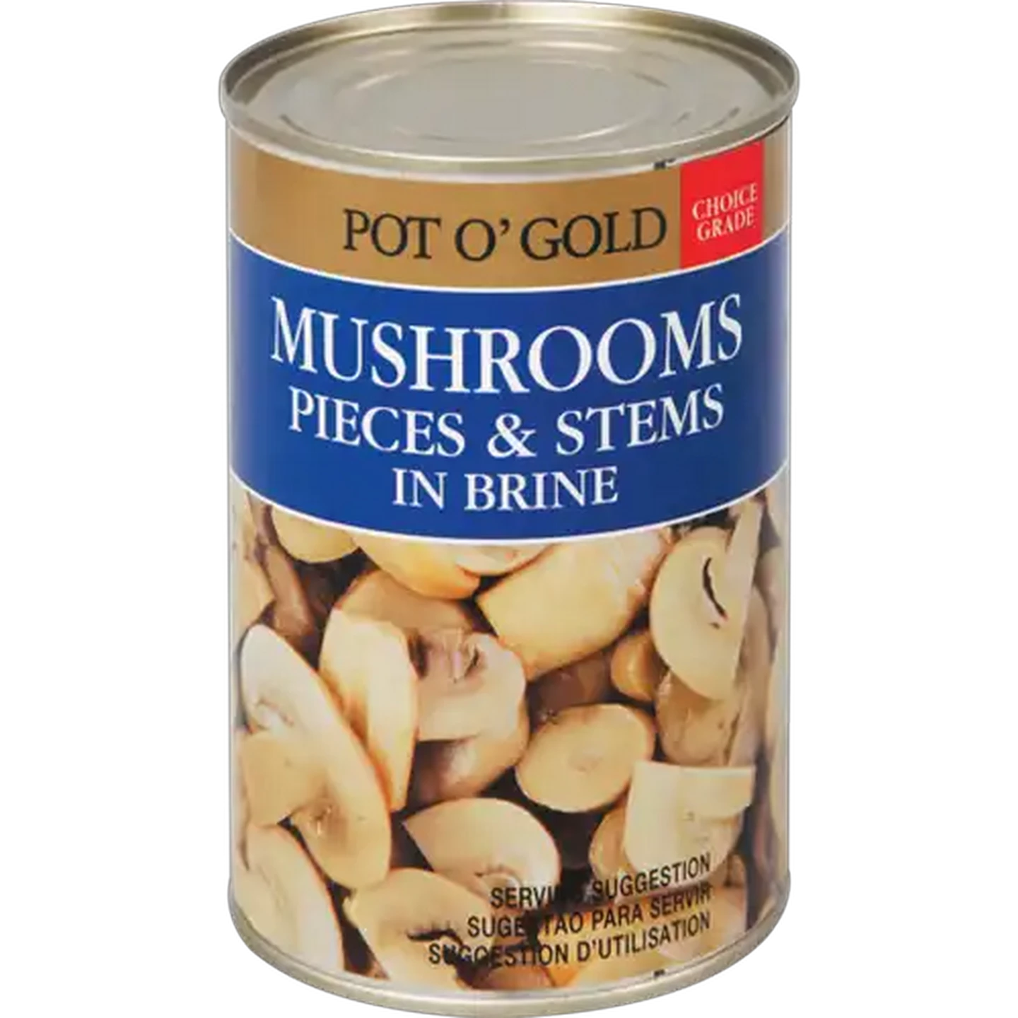 Image of Pot O' Gold Mushroom Pieces & Stems In Brine 400g