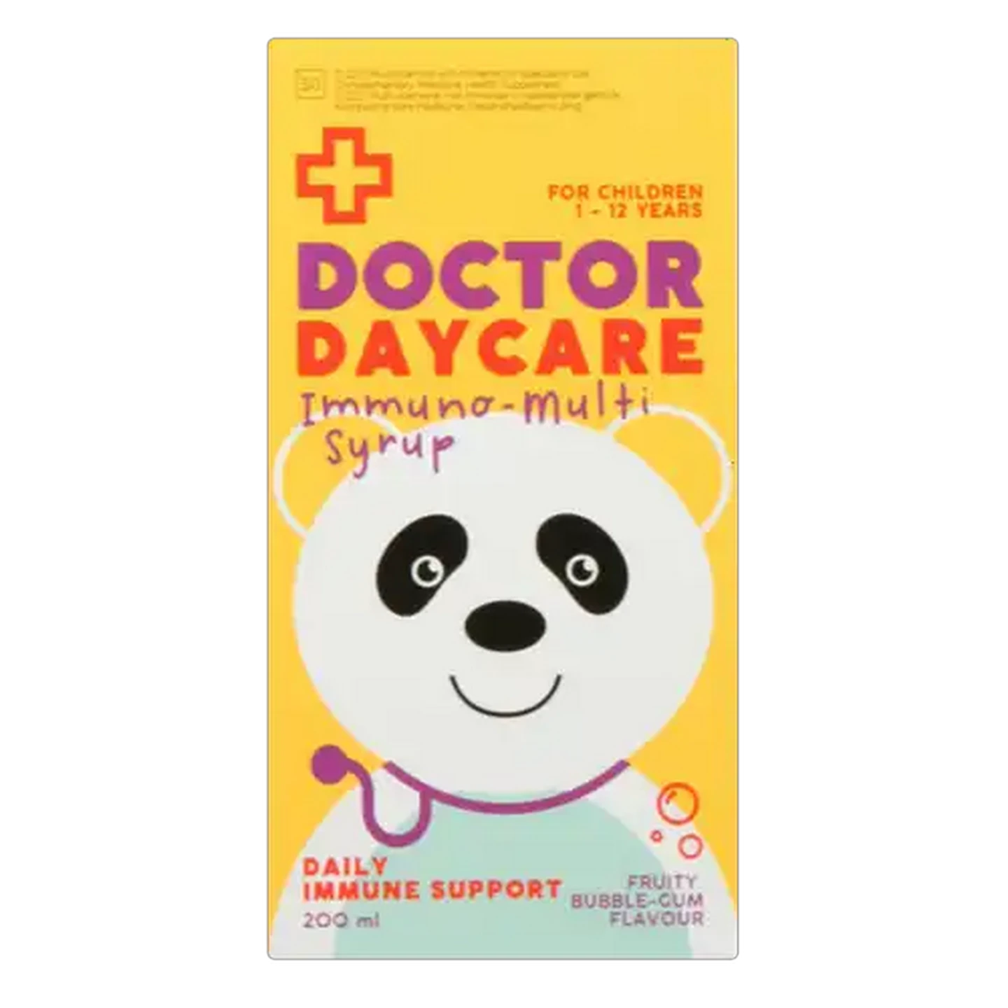 Image of Doctor Daycare Immuno-Multi Syrup Fruity Bubble-Gum Flavoured Daily Immune Support Syrup 200ml