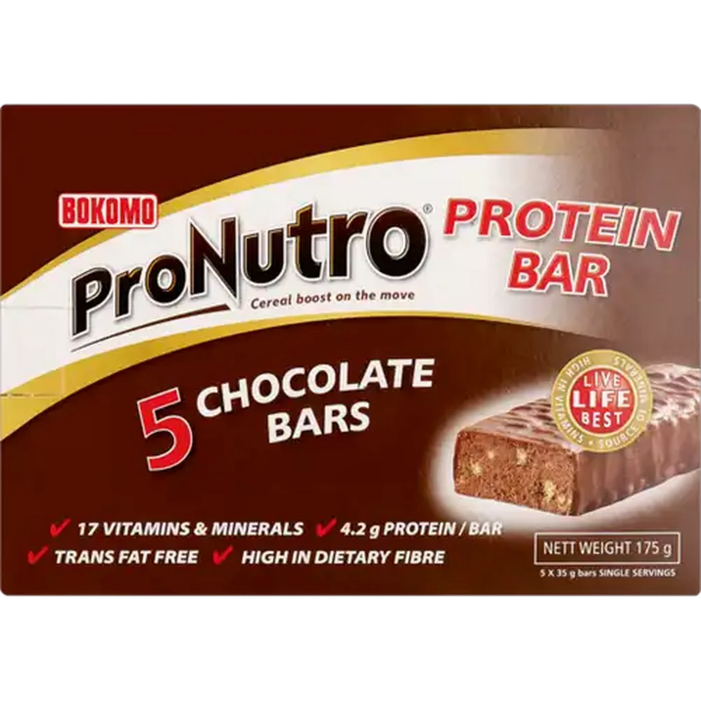 Image of ProNutro Chocolate Cereal Bar 5 x 35g