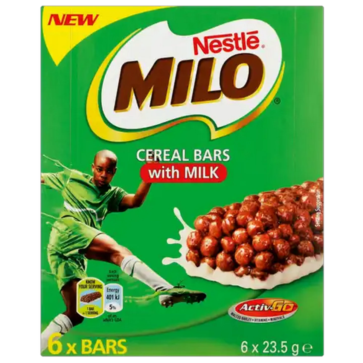 Image of Nestlé Milo Cereal Bar Pack 6 x 23.5g