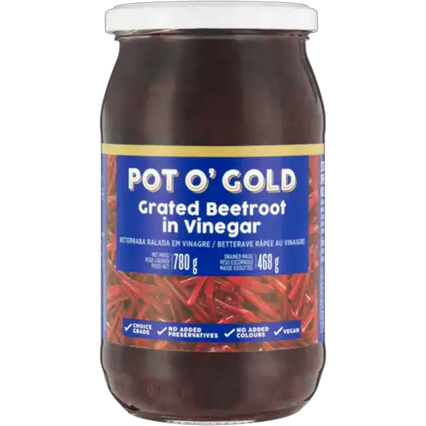 Image of Pot O' Gold Grated Beetroot in Vinegar 780g