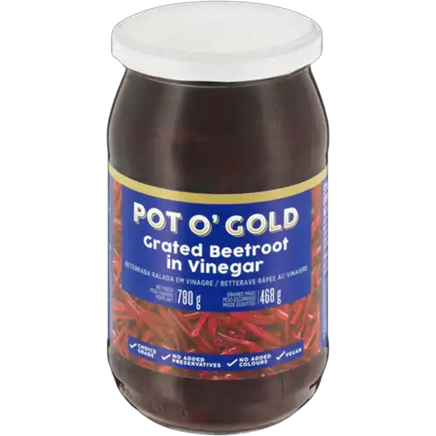 Image of Pot O' Gold Grated Beetroot in Vinegar 780g