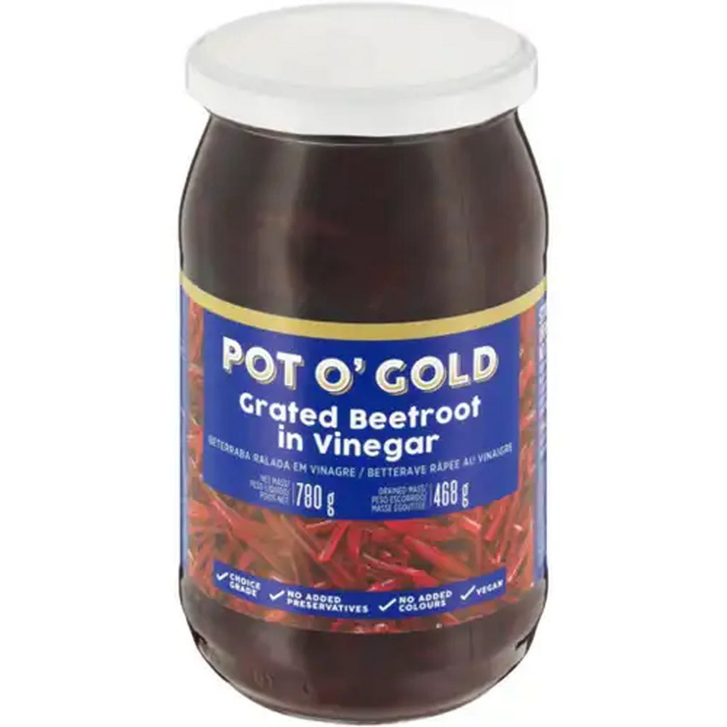 Image of Pot O' Gold Grated Beetroot in Vinegar 780g