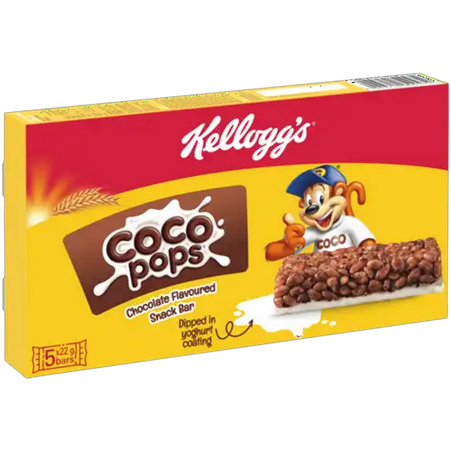 Image of Kellogg's Coco Pops Chocolate Flavoured Snack Bar 5 x 22g