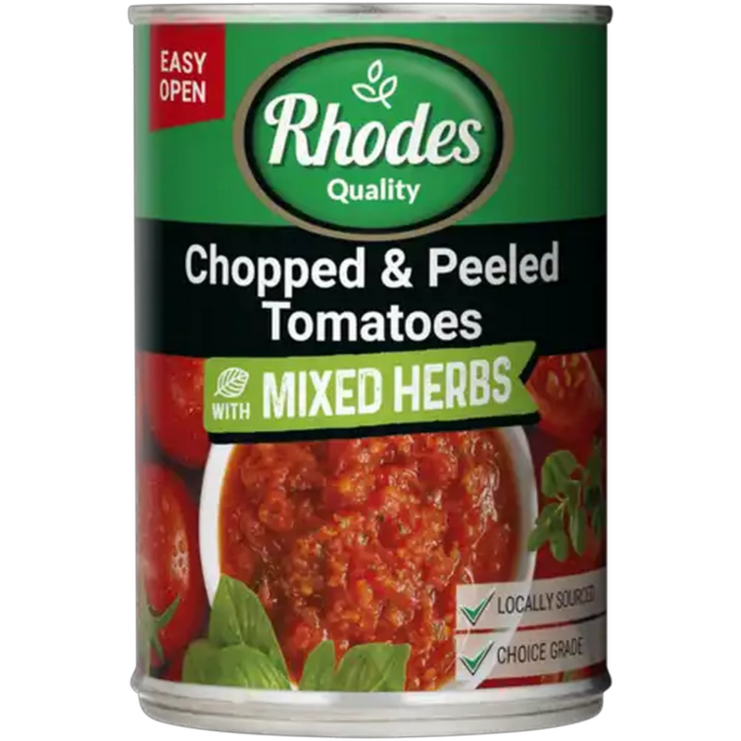 Image of Rhodes Quality Chopped & Peeled Tomatoes with Mixed Herbs 410g