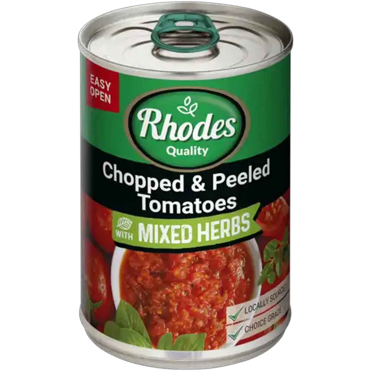 Image of Rhodes Quality Chopped & Peeled Tomatoes with Mixed Herbs 410g