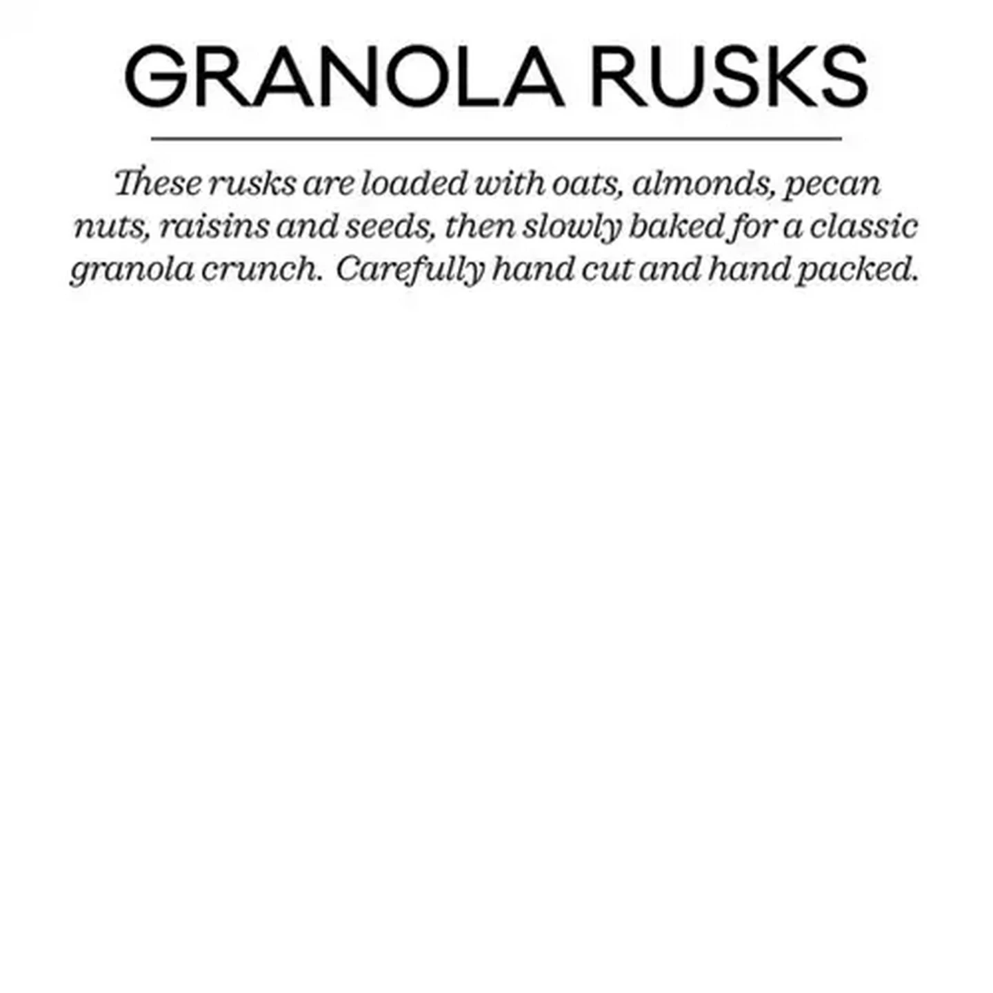 Image of Forage And Feast Granola Rusks 400g