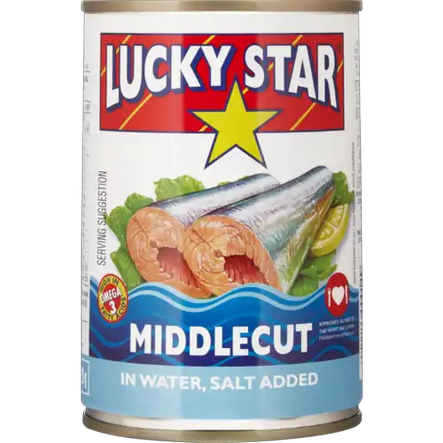 Image of Lucky Star Middlecut in Water, Salt Added 425g