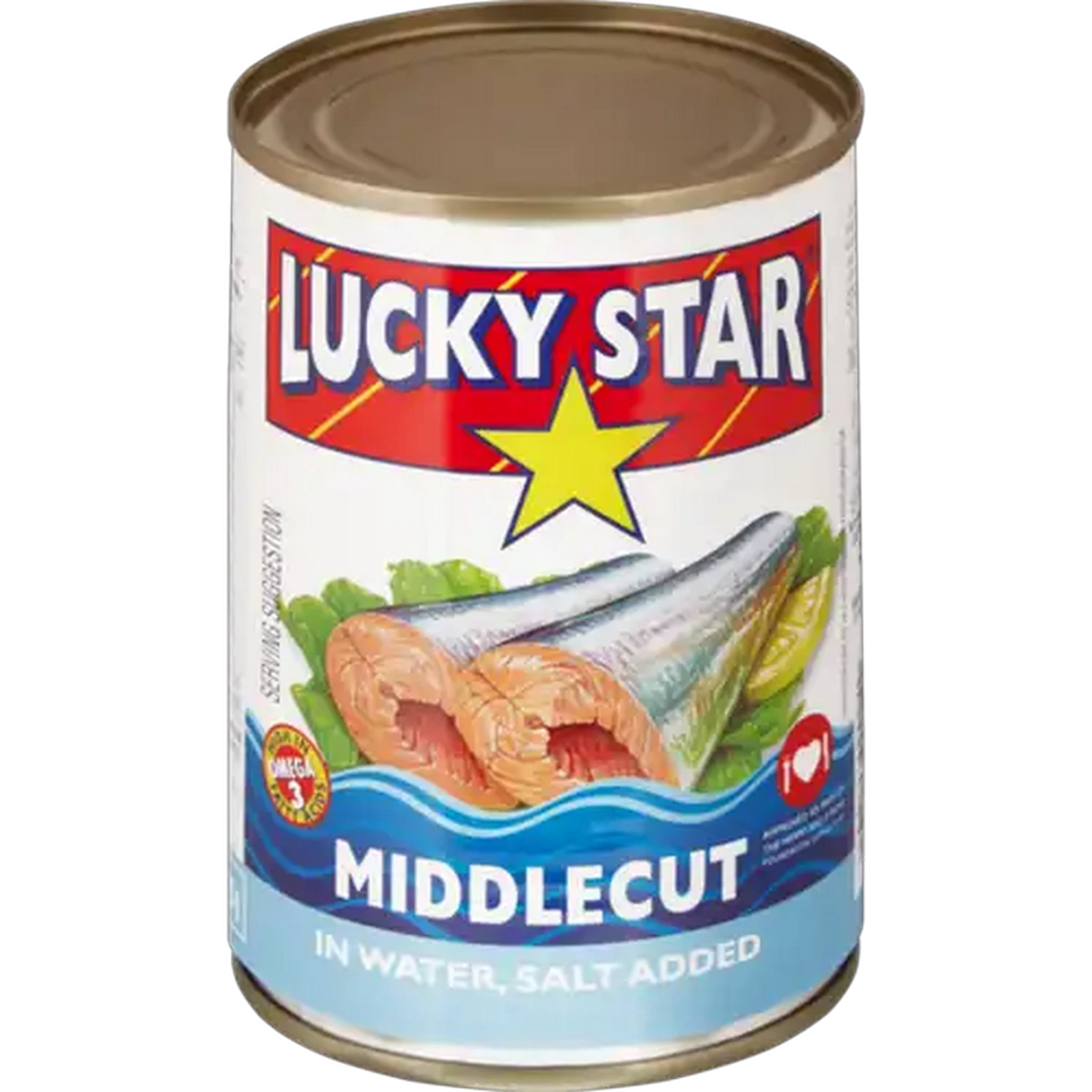 Image of Lucky Star Middlecut in Water, Salt Added 425g