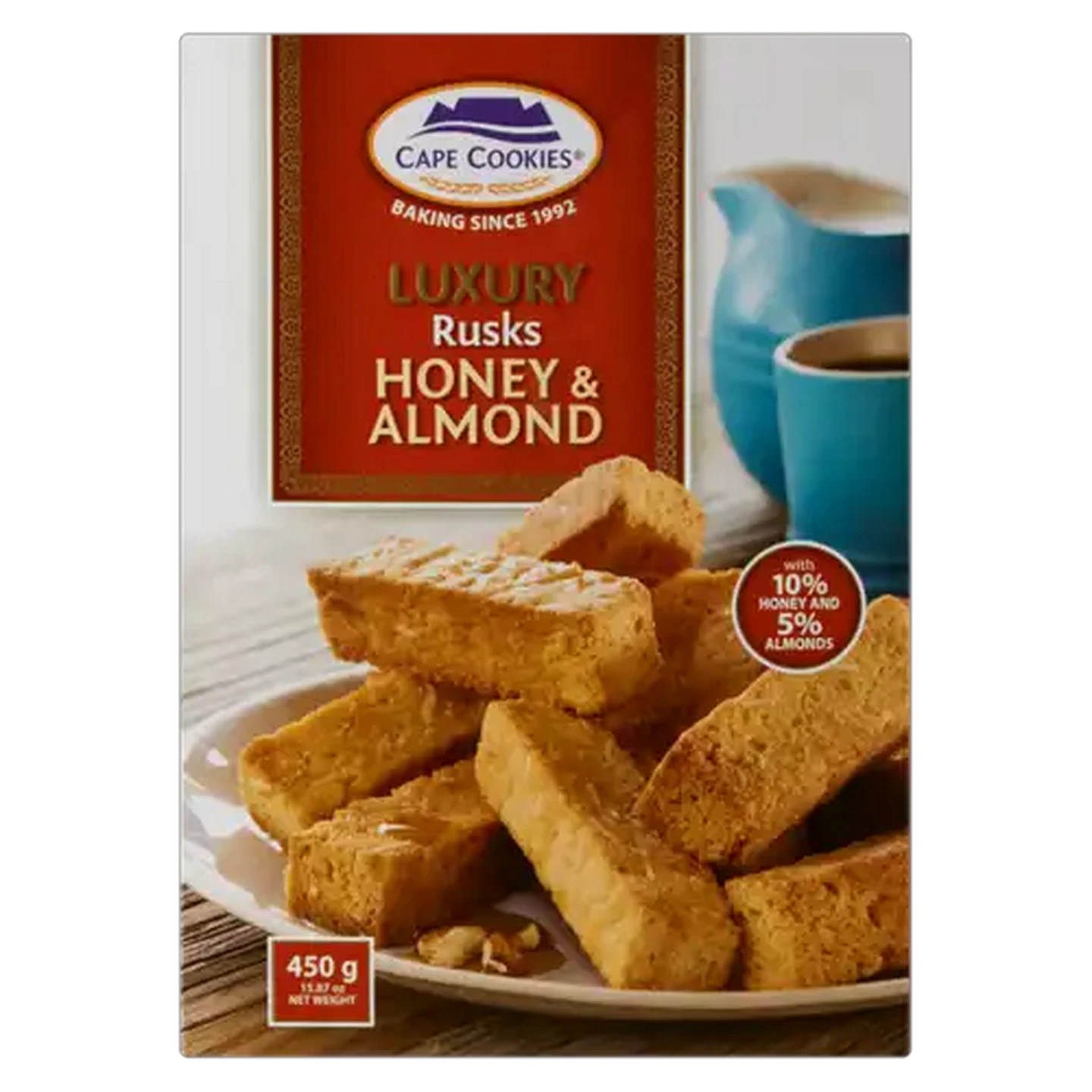 Image of Cape Cookies Luxury Honey & Almond Rusks 450g