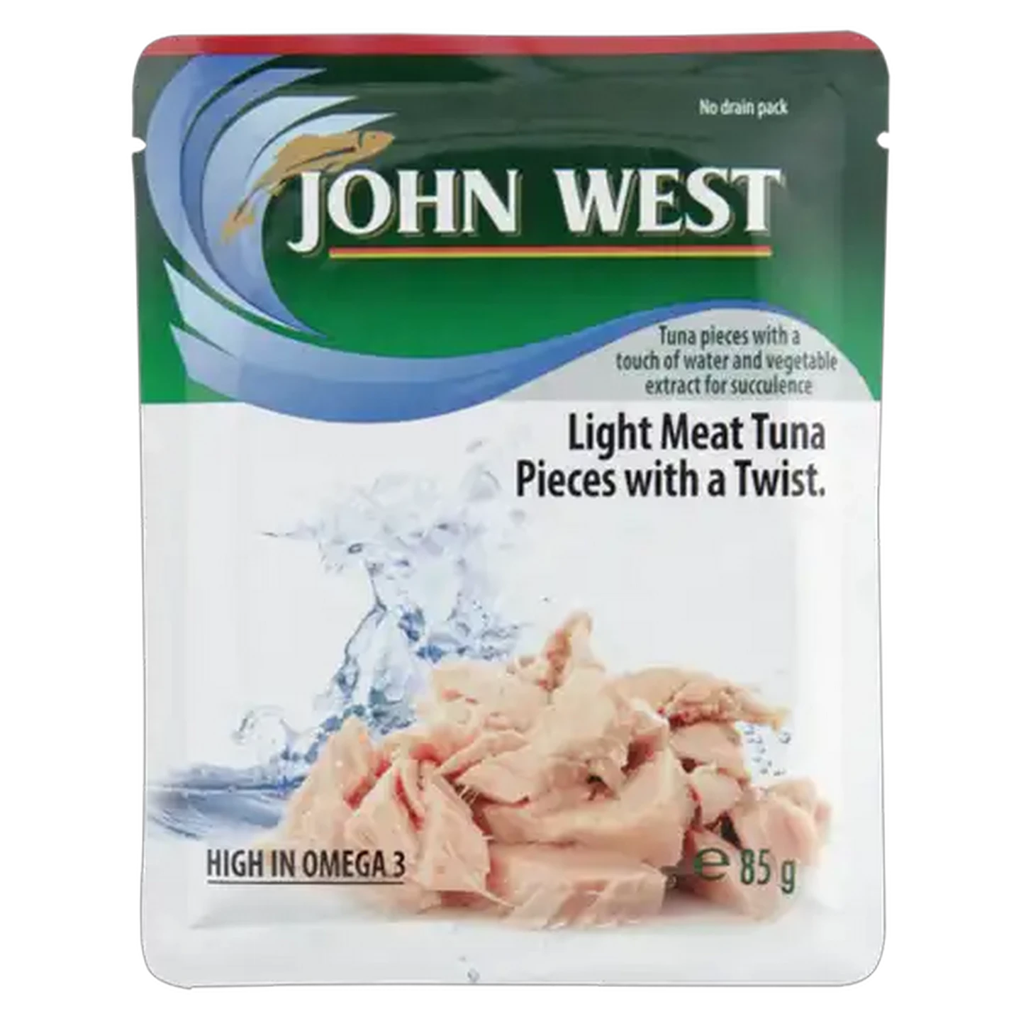 Image of John West Light Meat Tuna Pieces In Water Pouch 85g