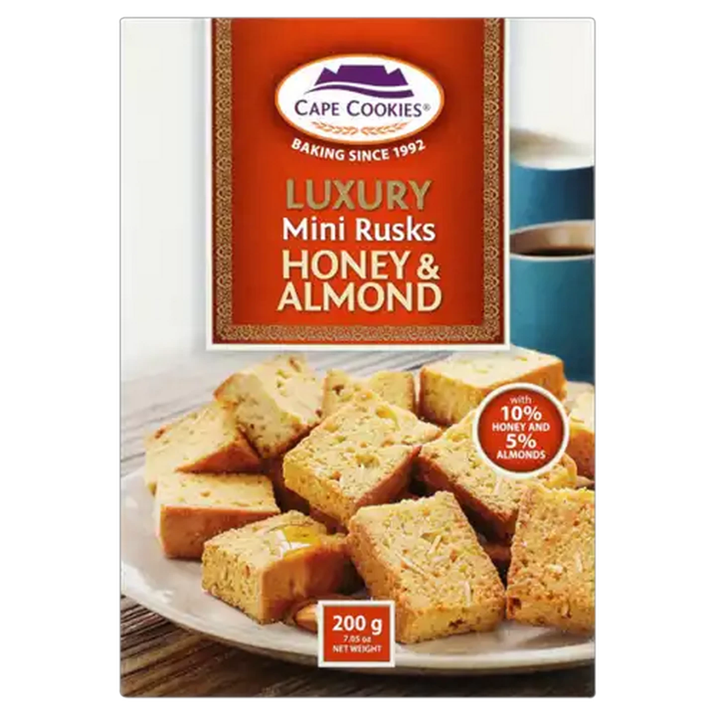 Image of Cape Cookies Luxury Mini Honey & Almond Rusks 200g
