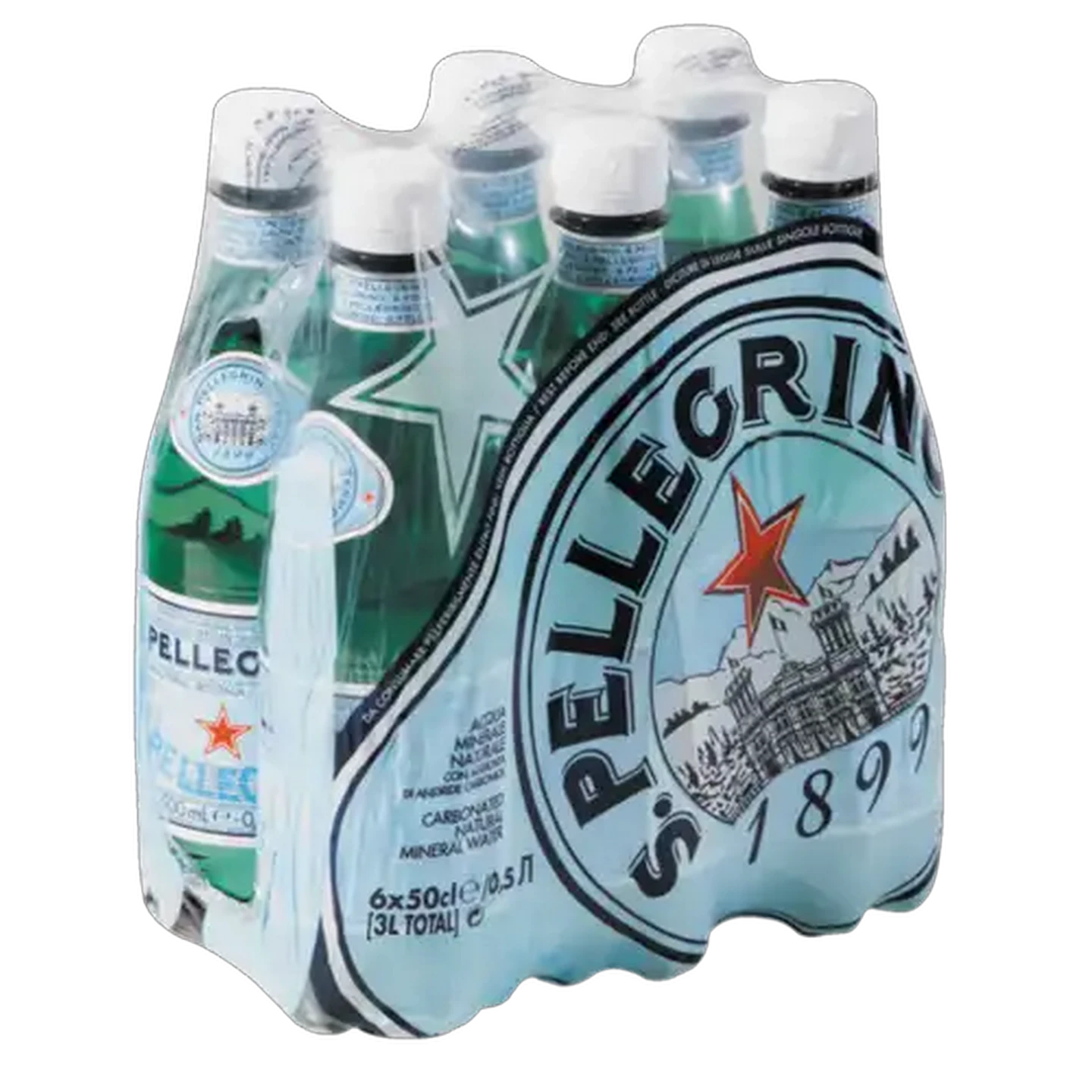 Image of Sanpellegrino Sparkling Water 6 x 500ml