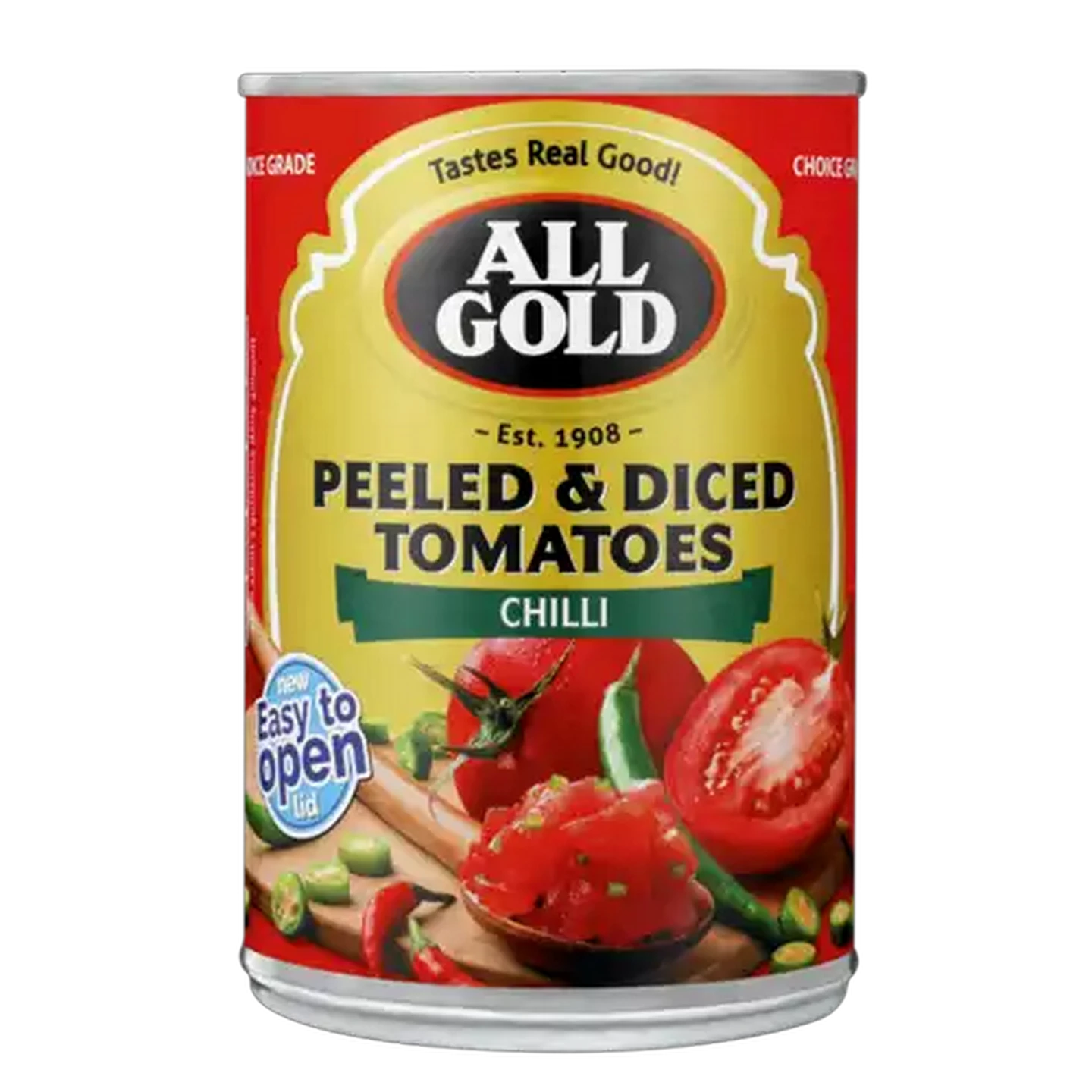 Image of ALL GOLD Peeled & Diced Chilli Tomatoes Can 400g