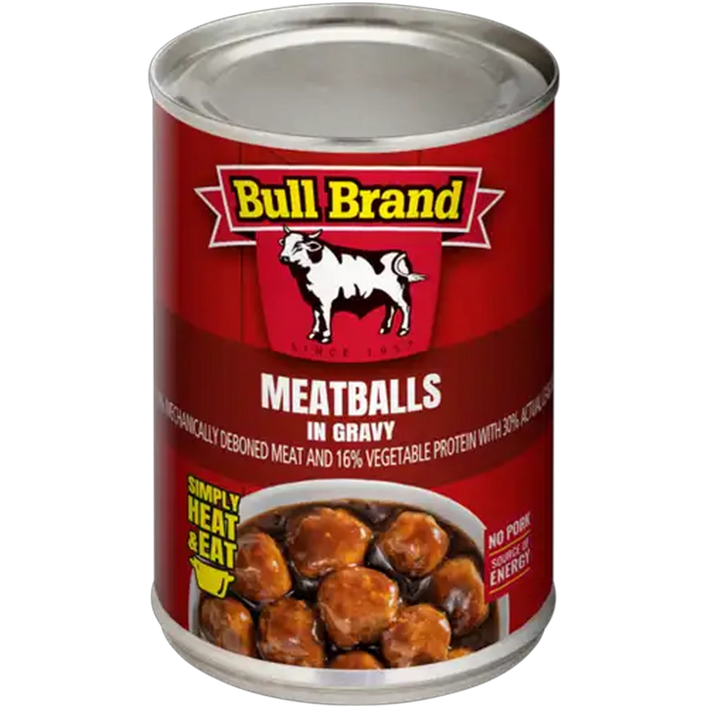 Image of Bull Brand Meatballs In Rich Gravy Can 400g