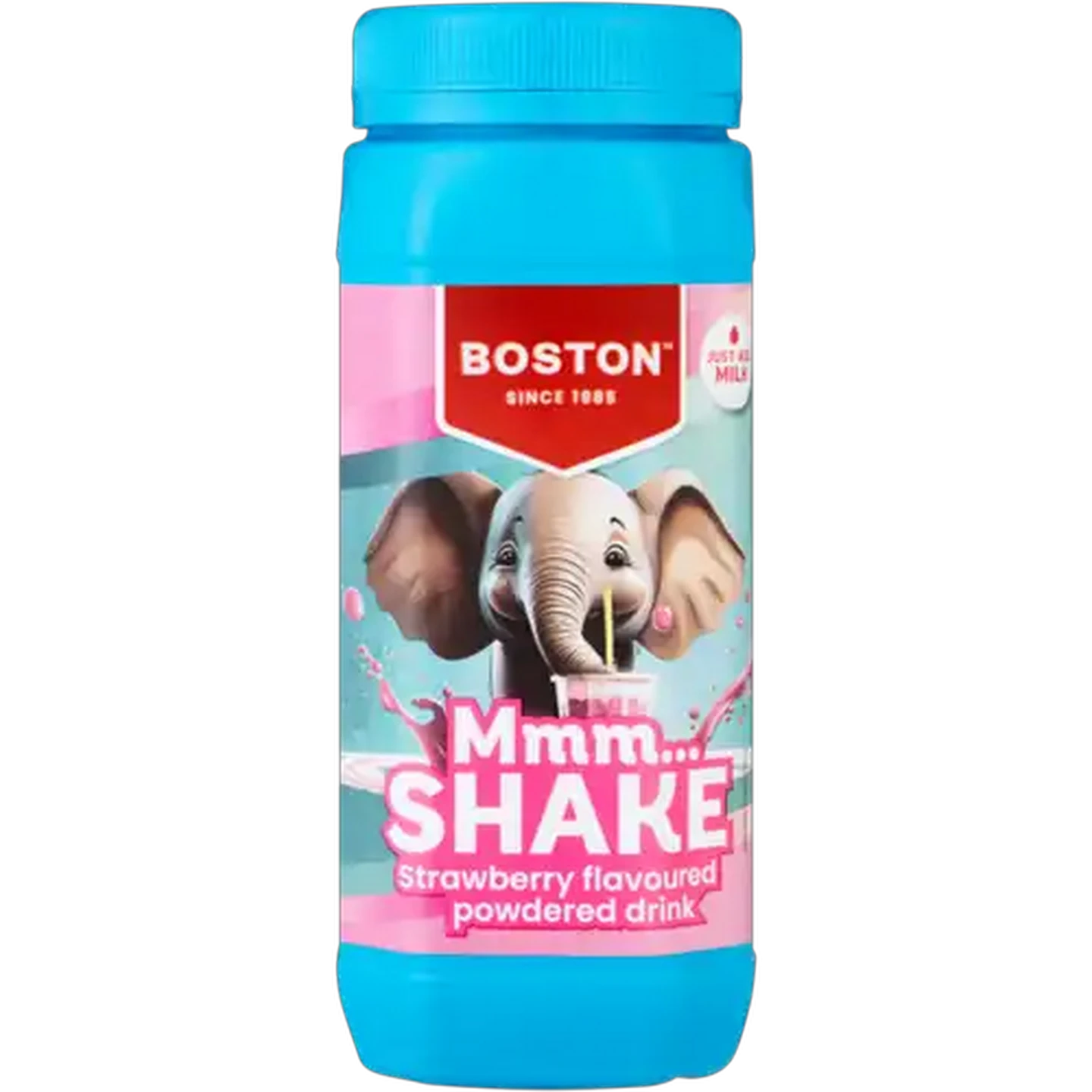 Image of Boston Strawberry Flavoured Mmm Shake Powdered Drink 500g