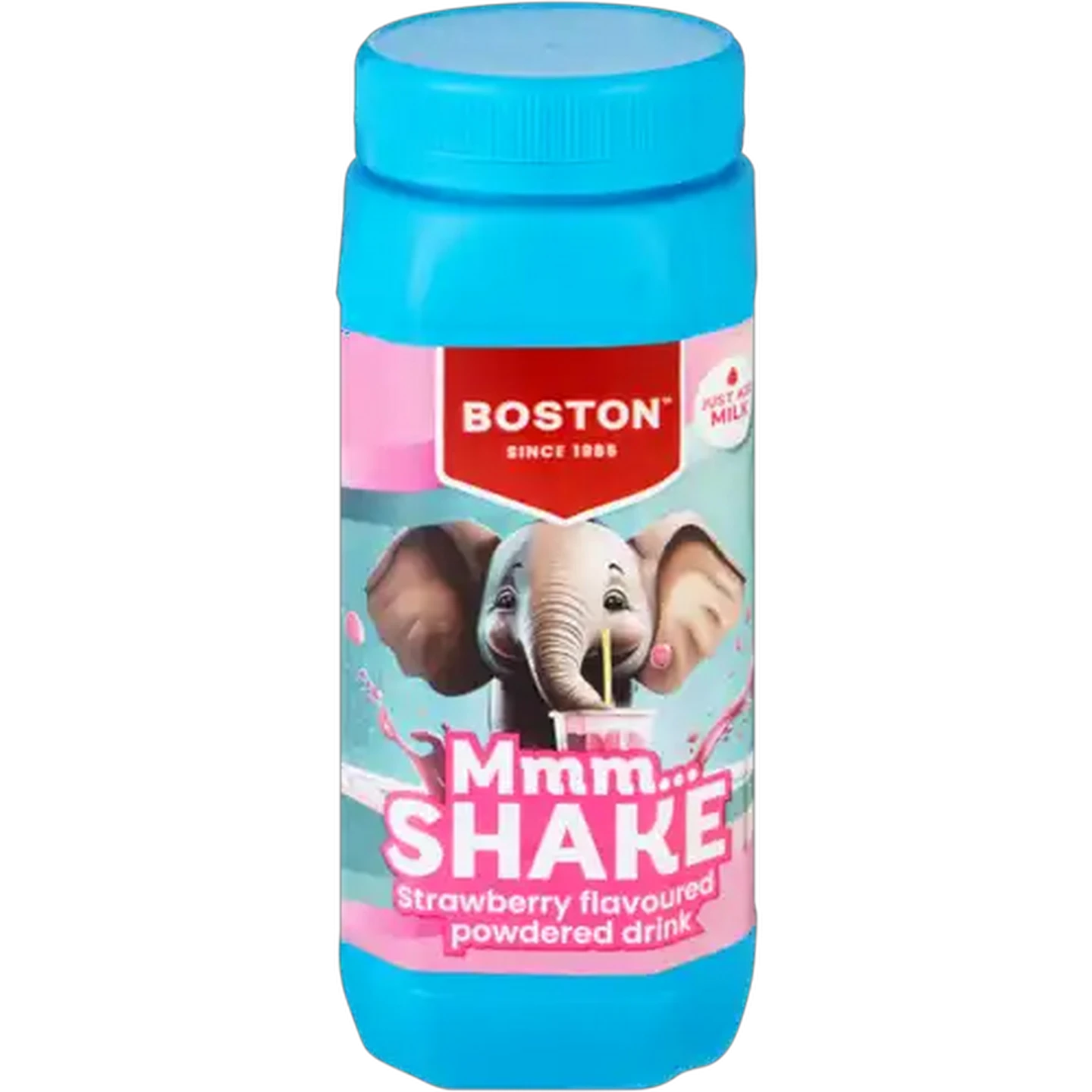 Image of Boston Strawberry Flavoured Mmm Shake Powdered Drink 500g