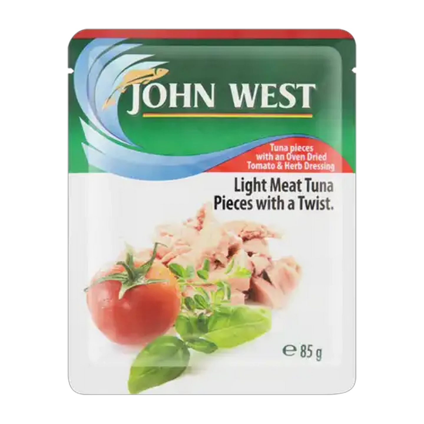 Image of John West Oven Dried Tomato & Herbs Flavoured Light Meat Tuna Pieces Pouch 85g