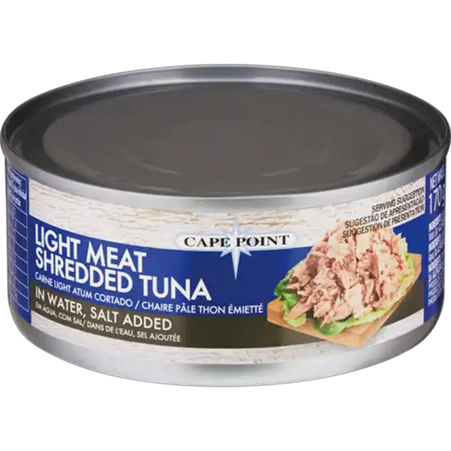 Image of Cape Point Light Meat Shredded Kosher Tuna In Water, Salt Added 170g