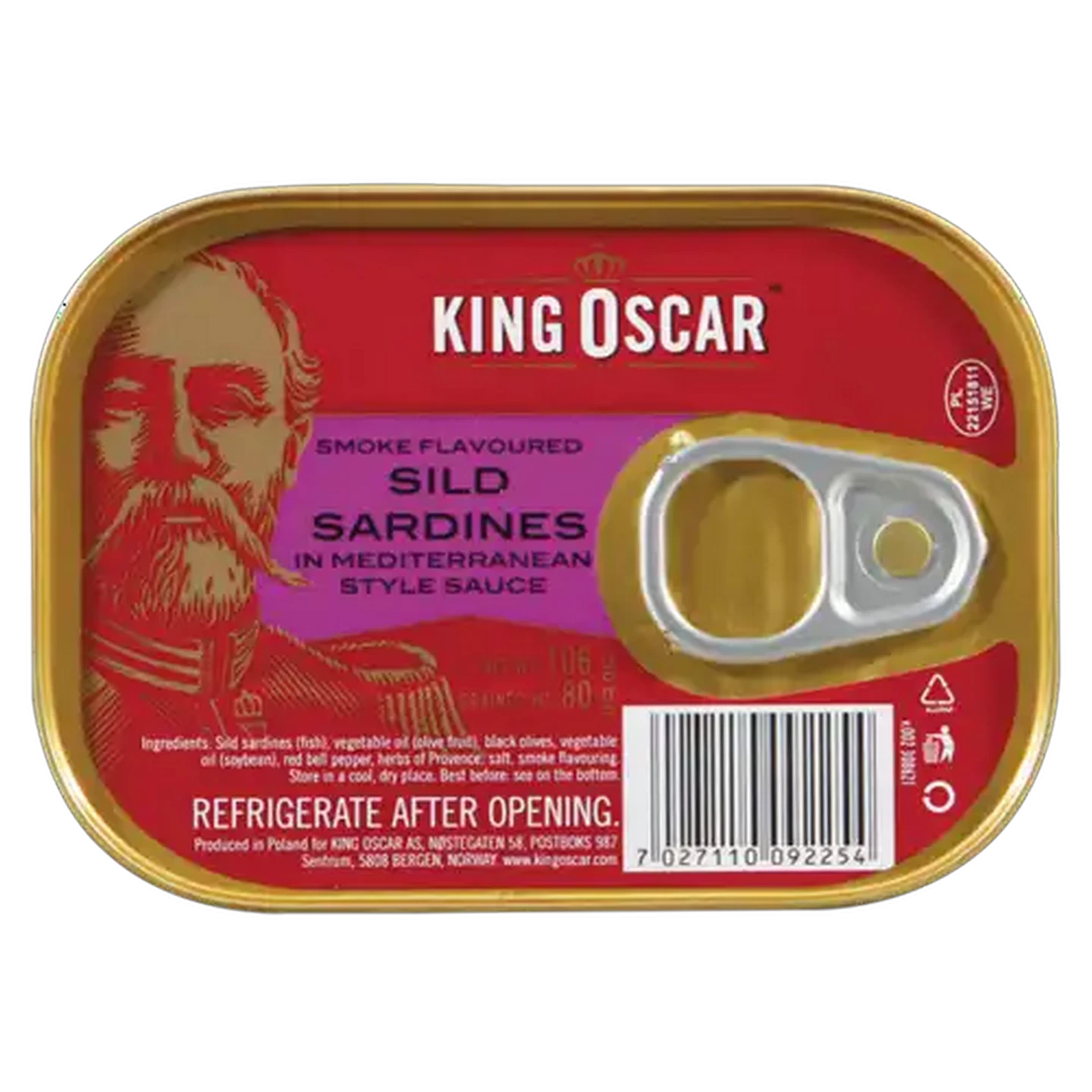Image of King Oscar Smoke Flavoured Sild Sardines 106g