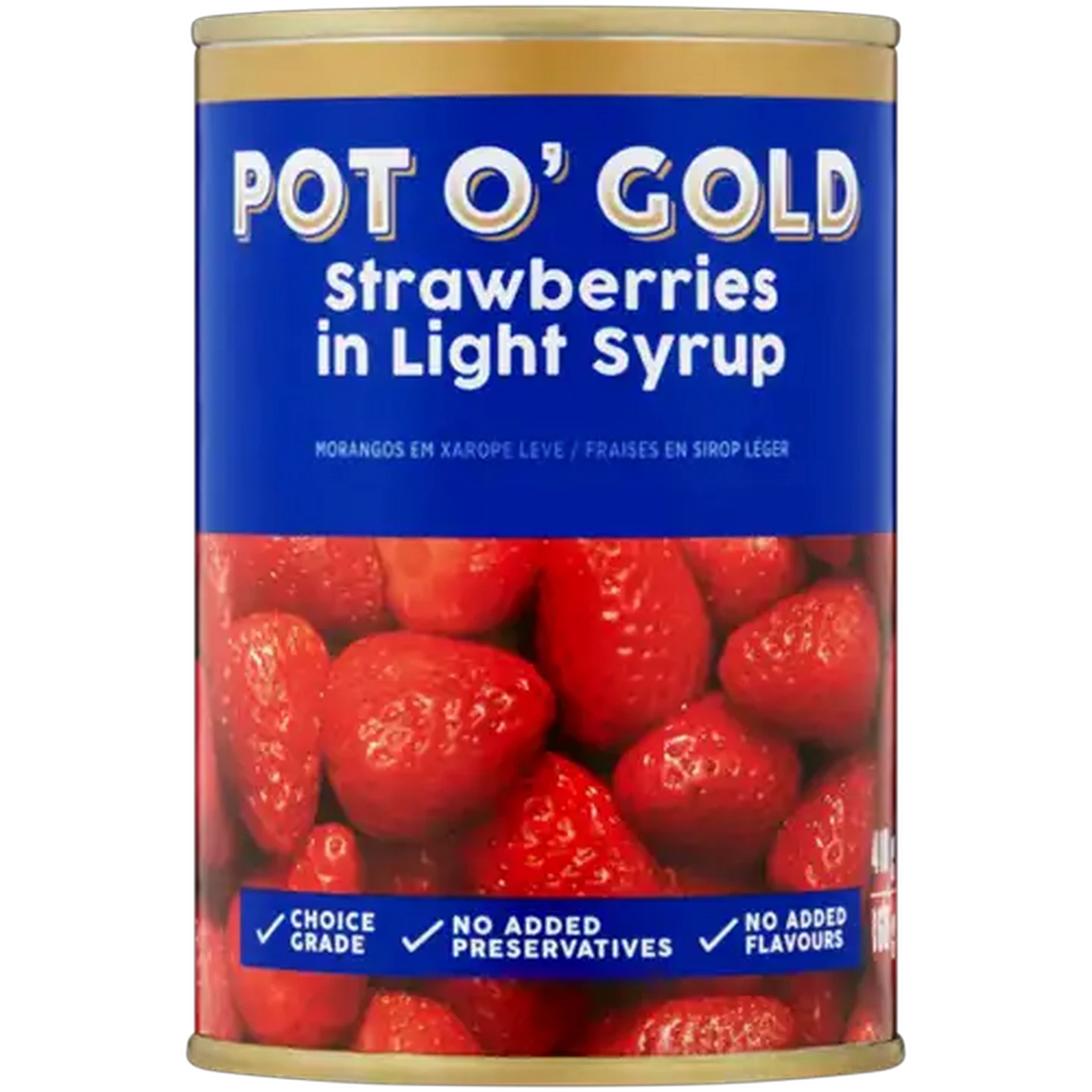 Image of Pot O' Gold Strawberries in Light Syrup 410g