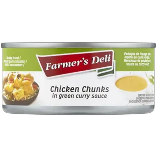Farmer's Deli Chicken Chunks In Green Curry Sauce Can 150g