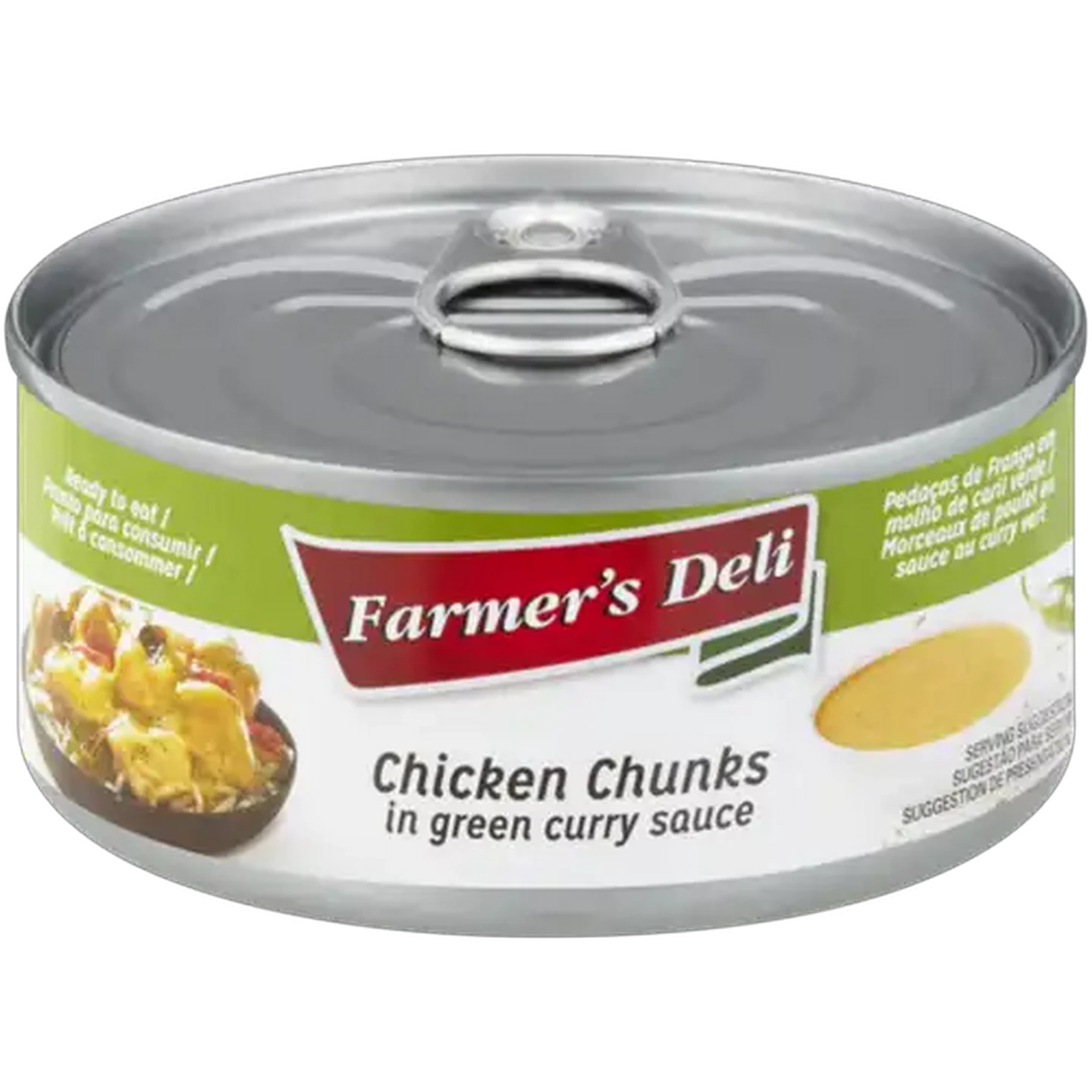 Image of Farmer's Deli Chicken Chunks In Green Curry Sauce Can 150g