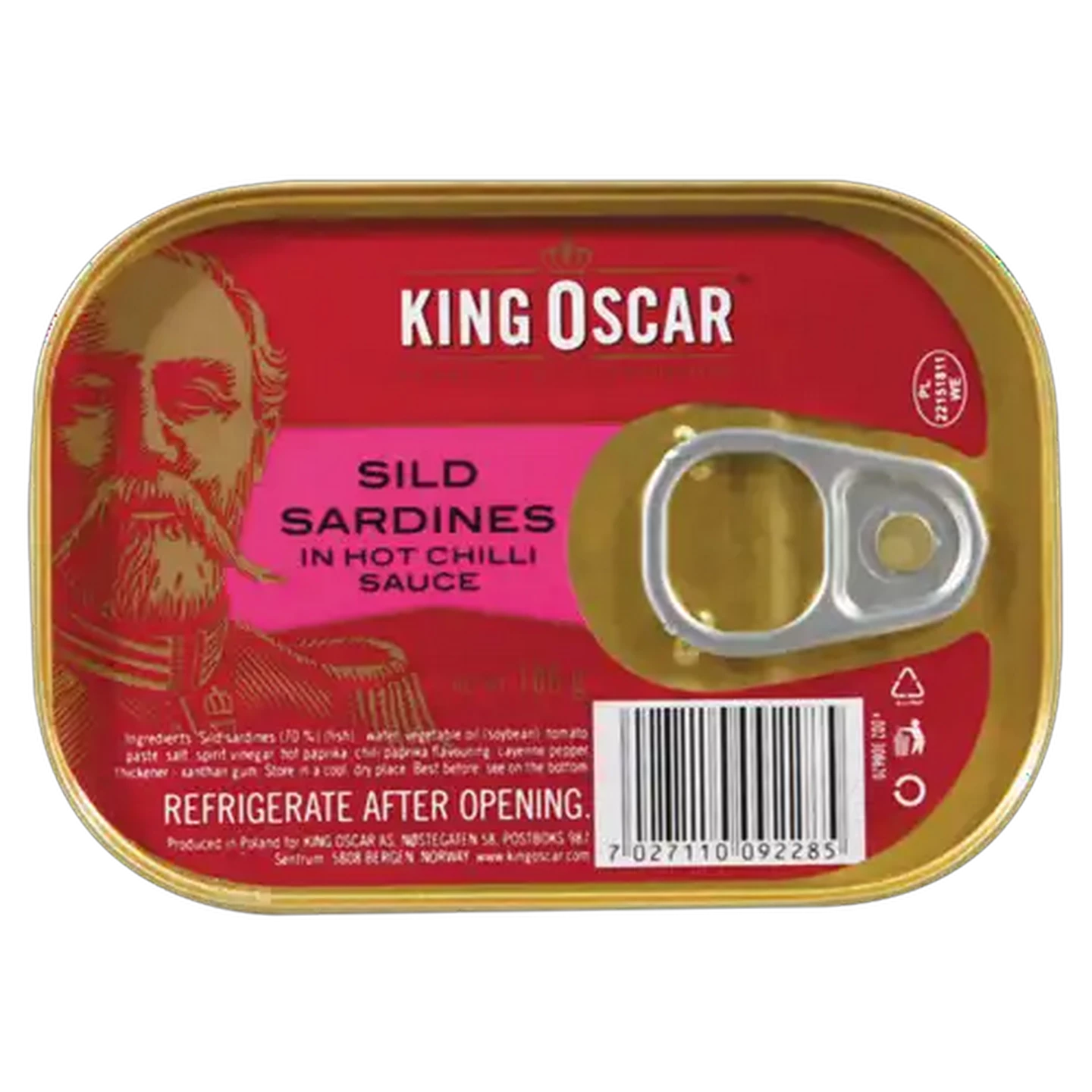 Image of King Oscar Sild Sardines In Hot Chilli Sauce 106g