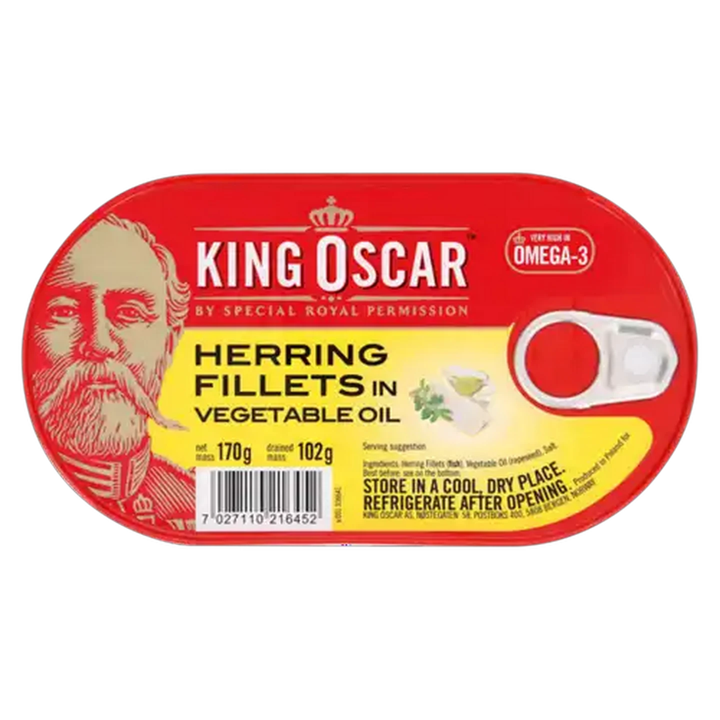 Image of King Oscar Herring Fillets In Vegetable Oil 170g