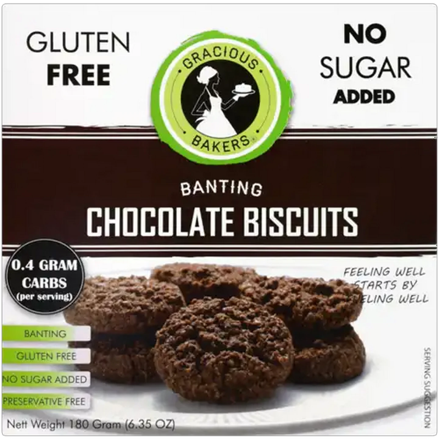 Image of Gracious Bakers Banting Chocolate Biscuits 180g