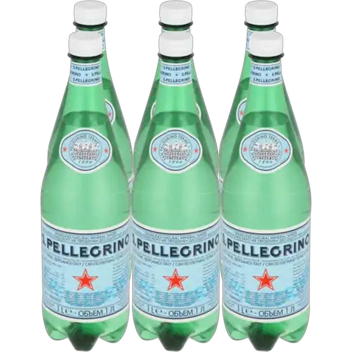 Image of Sanpellegrino Sparkling Natural Mineral Water 6 x 1L
