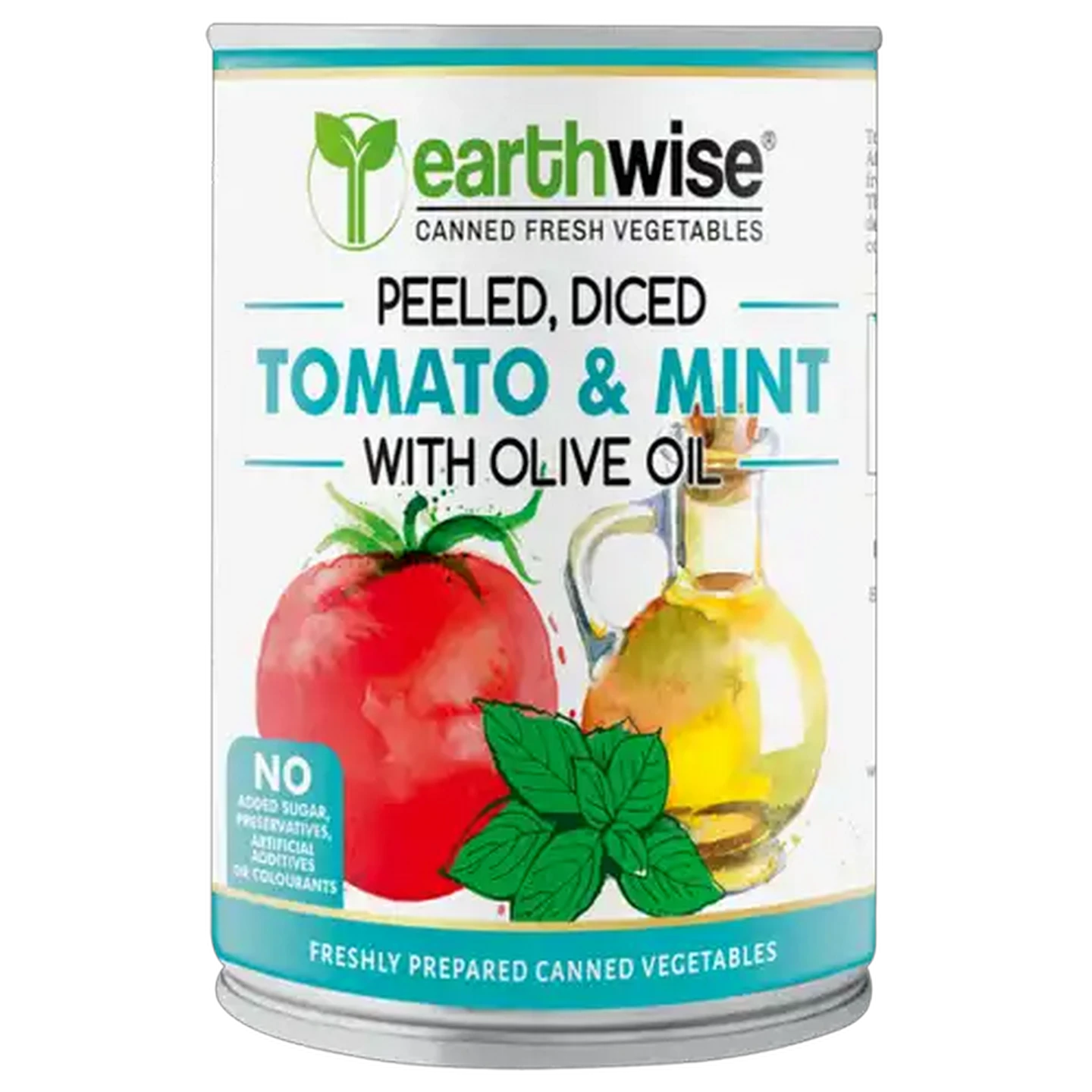 Image of Earthwise Peeled & Diced Tomato & Mint Canned Vegetable 400g