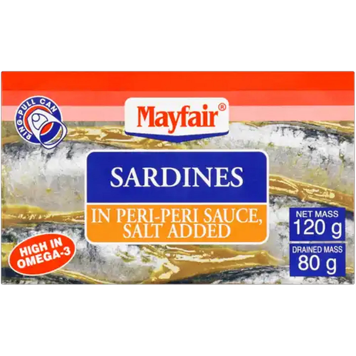 Image of Mayfair Sardines In Peri Peri Sauce 120g