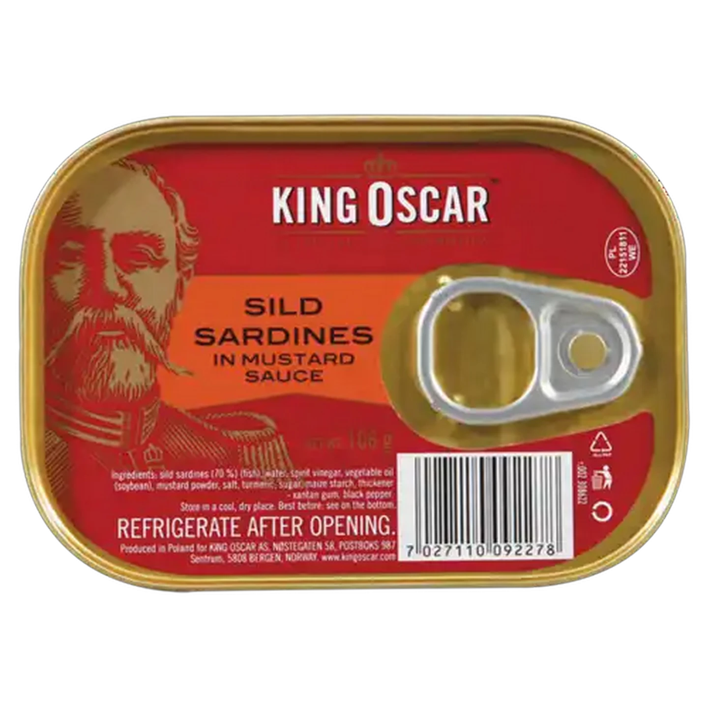 Image of King Oscar Sild Sardines In Mustards Sauce 106g