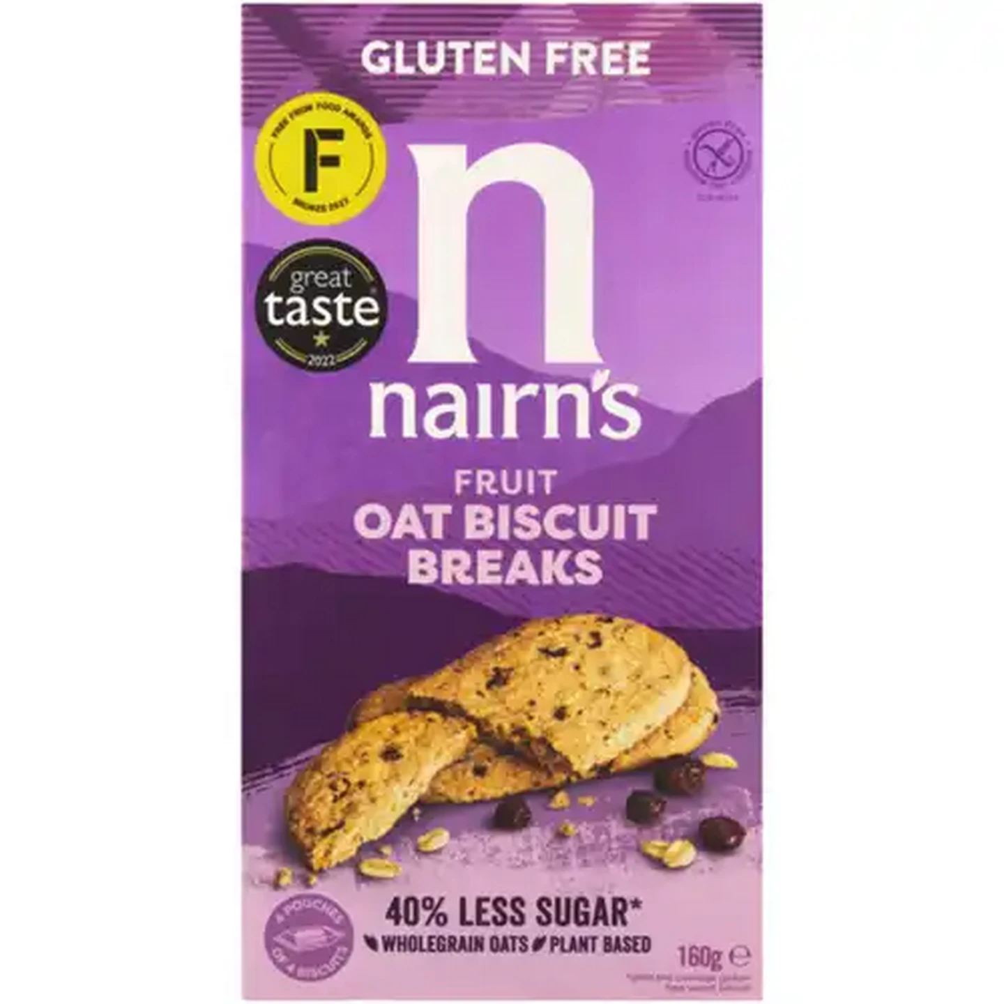 Image of Nairn's Gluten Free Fruit Oat Biscuit Breaks 160g