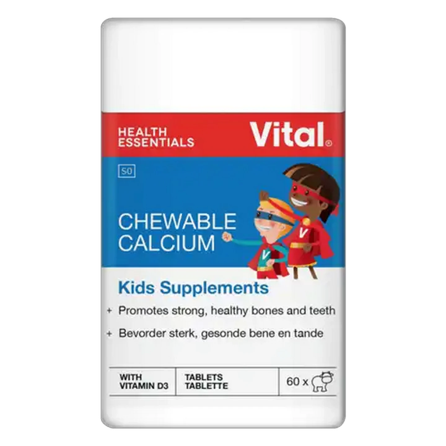 Image of Vital Chewable Calcium Kids Supplements 60 Pack