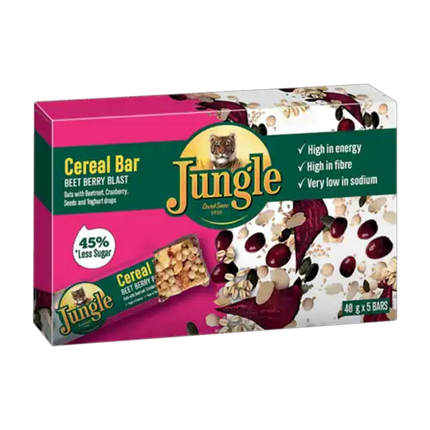Image of Jungle Beet Berry Blast Cereal Bars 5 x 40g