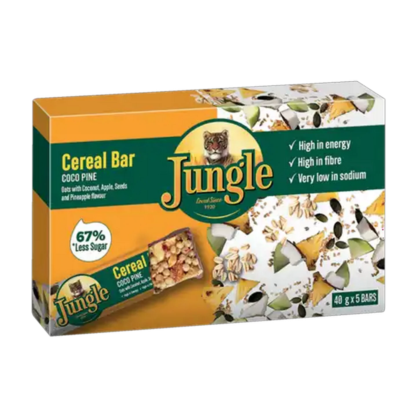 Image of Jungle Coco Pine Cereal Bars 5 x 40g