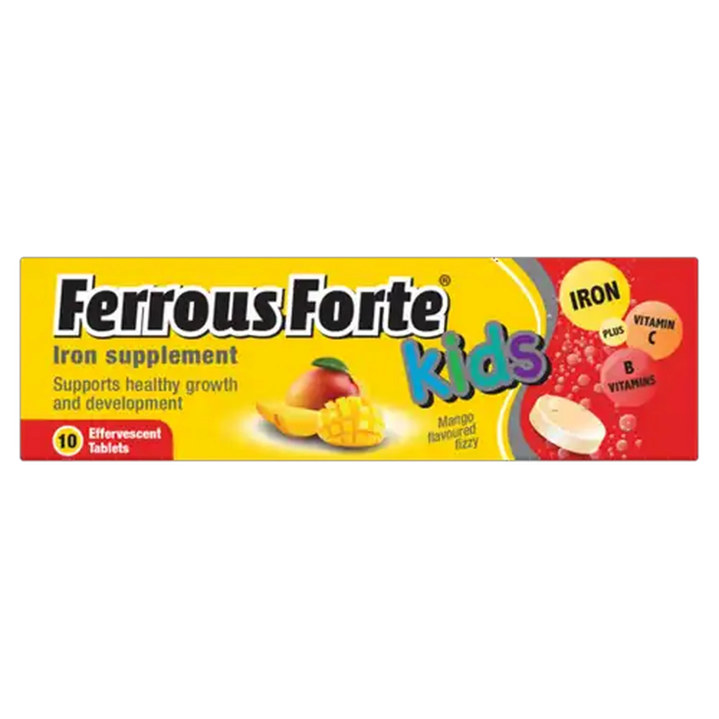 Image of Ferrous Forte Kids Iron Supplement Tablets 10 Pack