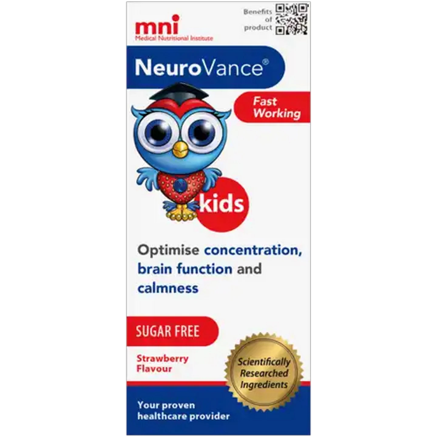 Image of MNI Neuro Vance Strawberry Flavour Kids Syrup 200ml