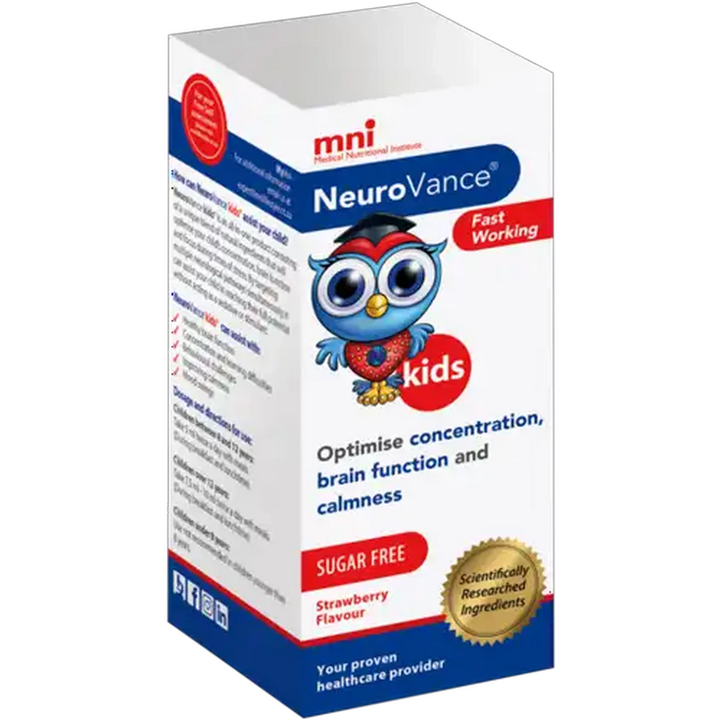 Image of MNI Neuro Vance Strawberry Flavour Kids Syrup 200ml