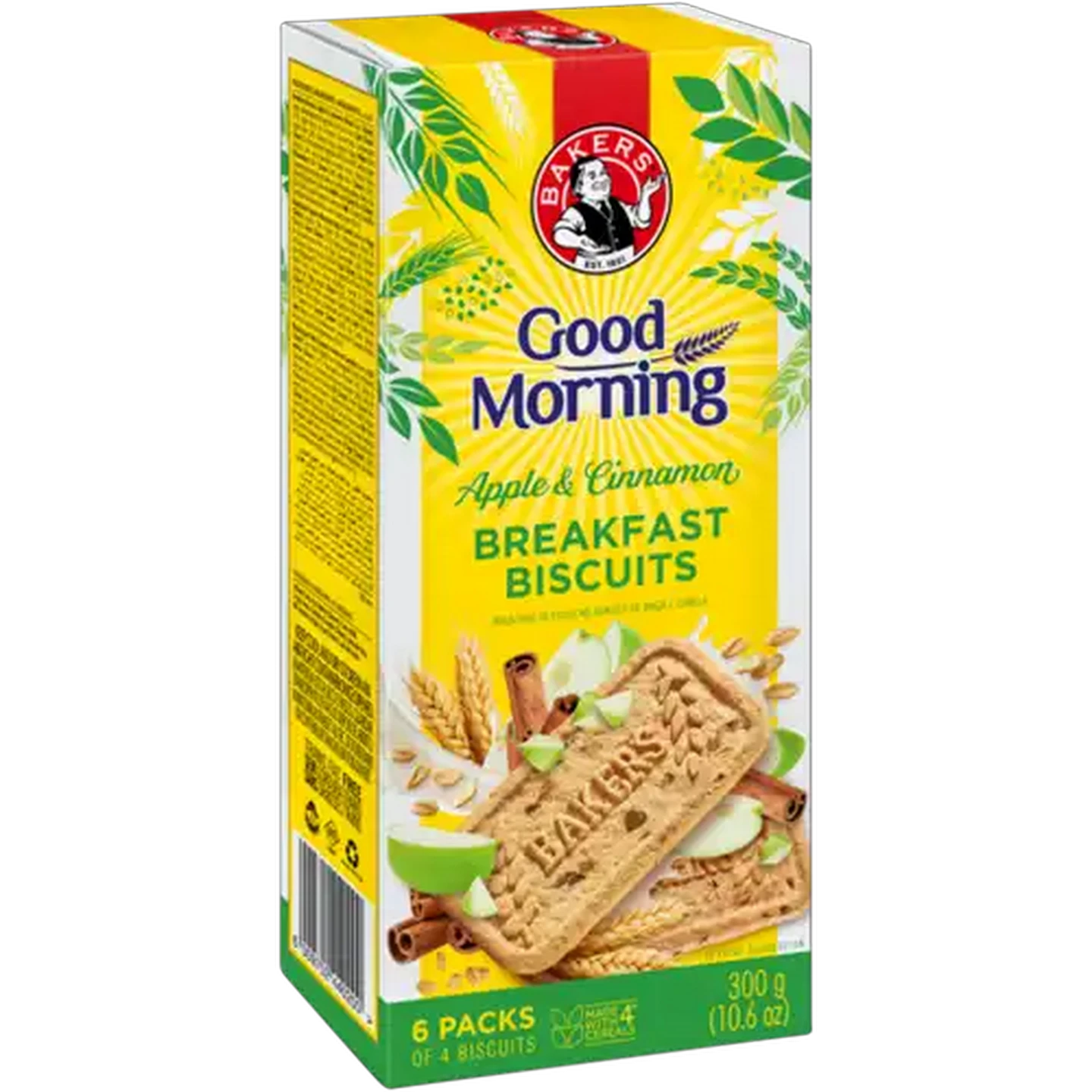 Image of Bakers Good Morning Apple & Cinnamon Flavoured Breakfast Biscuits 6 x 50g